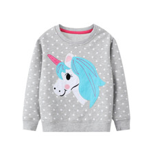 Свитшот для девочки с изображением единорога серый Unicorn (код товара: 59550)