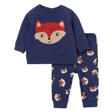 Костюм детский 2 в 1 с изображением лисицы синий Fox оптом (код товара: 59622)