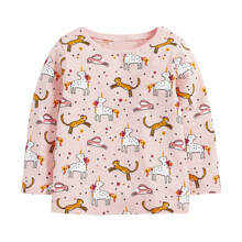 Лонгслив для девочки с изображением животных розовый Animals (код товара: 59647)