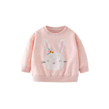 Свитшот для девочки в горошек и изображением зайца розовый White hare (код товара: 59695)