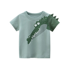 Футболка для хлопчика із зображенням крокодила зелена Аlligator оптом (код товара: 59792)