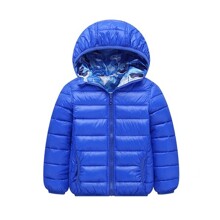 Уценка (дефекты)! Куртка детская двусторонняя демисезонная синяя Blue camouflage (код товара: 60047)