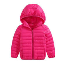 Уценка (дефекты)! Куртка для девочки демисезонная однотонная розовая Полоска (код товара: 60044)