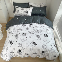 Комплект постельного белья с изображением космоса Space adventure (двуспальный-евро) оптом (код товара: 60180)