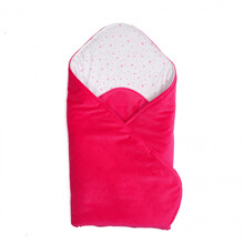 Детский плед-конверт двусторонний розовый с белым New life, 80 х 80 см (код товара: 60418)