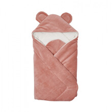 Детский плед-конверт велюровый розовый Soft ears, 80 х 80 см (код товара: 60421)
