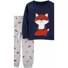 Костюм для мальчика 2 в 1 с изображением лисы синий с серым Fox (код товара: 60450)